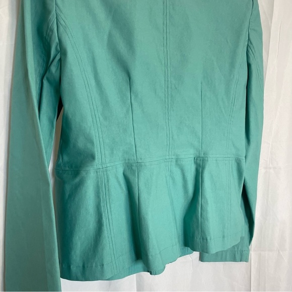 TRIBAL Women’s Teal Blue Fitted Utility Button Up Jacket Bronze Buttons Size‎ 10 - Picture 12 of 12